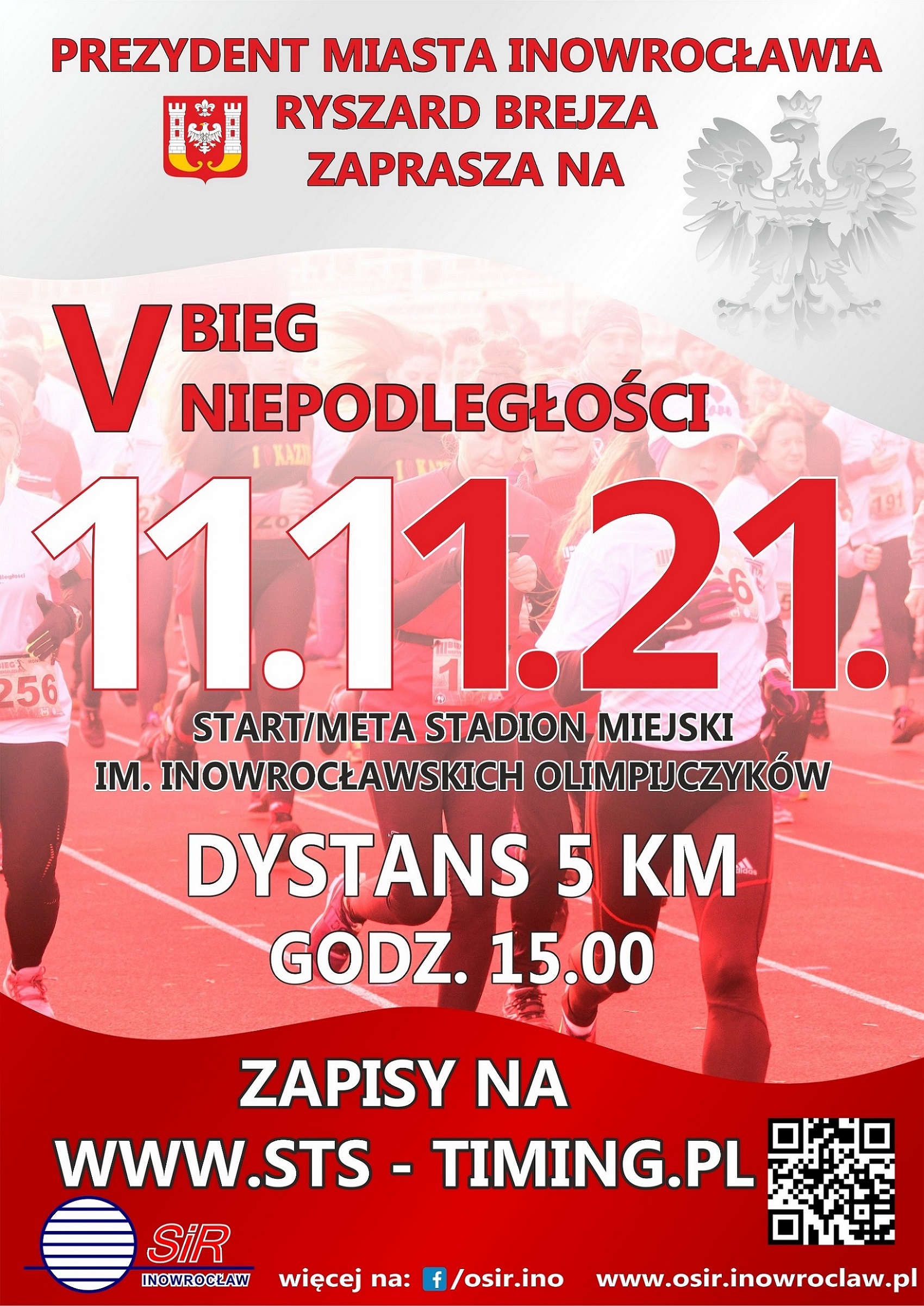 plakat informacyjny V Bieg Niepodległości