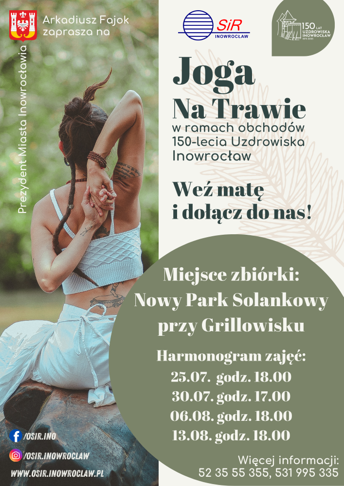 plakat Joga Na Trawie
