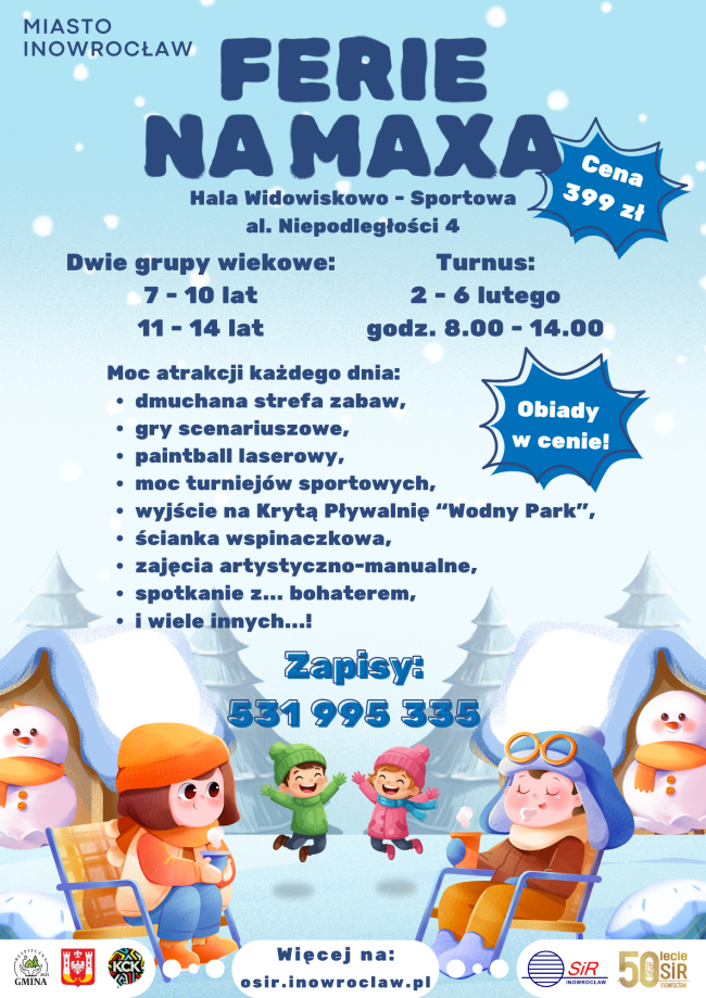 Plakat Ferie na Maxa